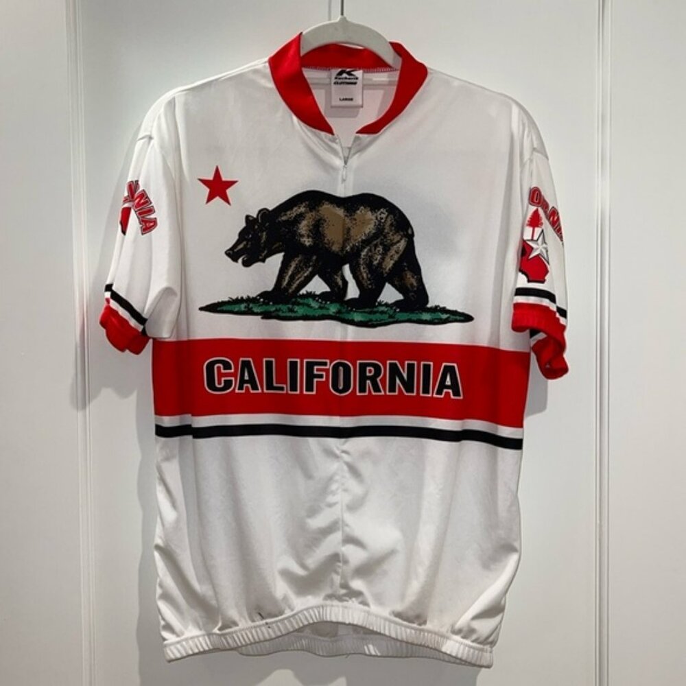 Bike Cycling Jersey with California Bear graphics Large